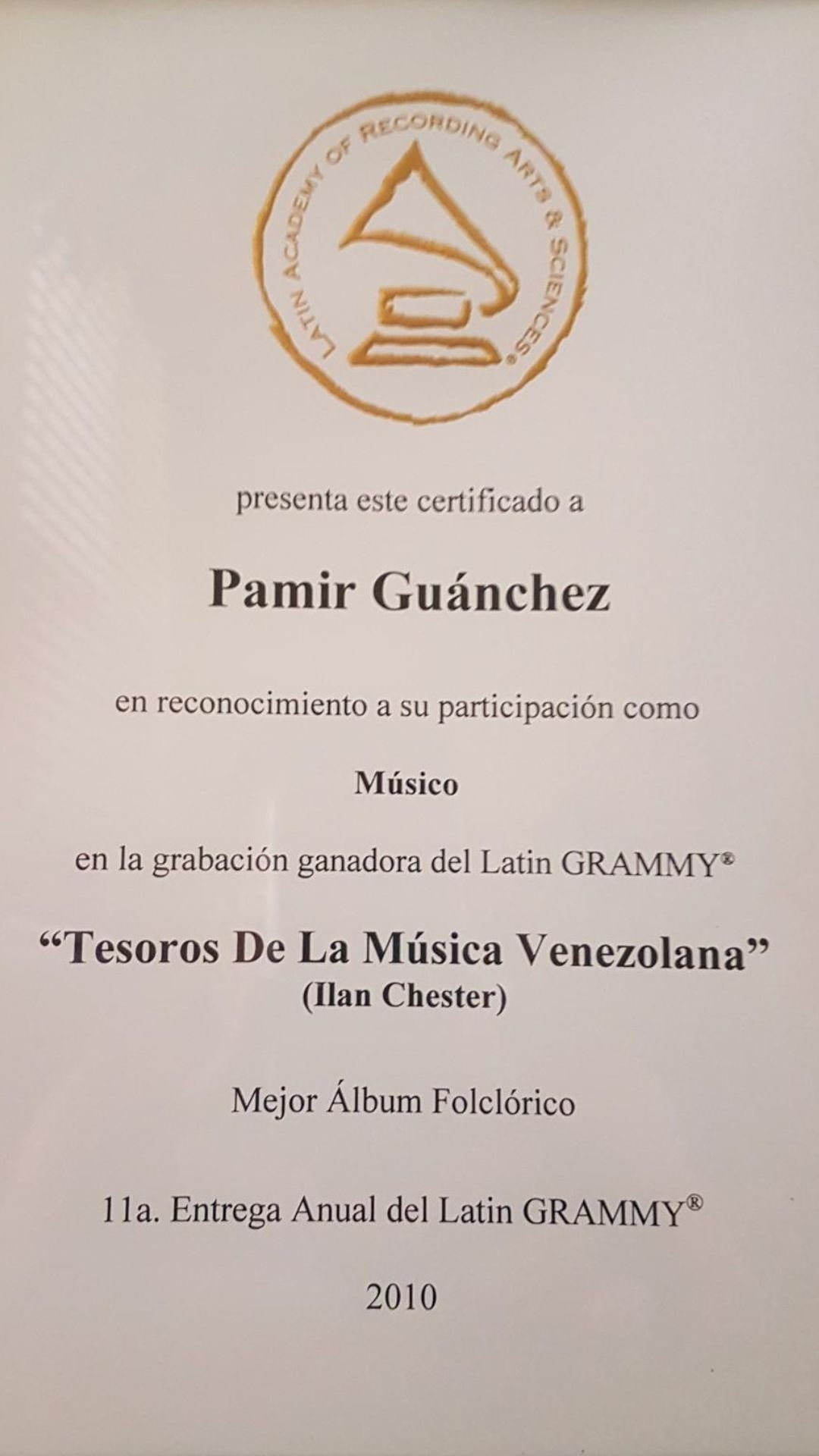 pamir guanchez professional sax player in miami certificado grammy